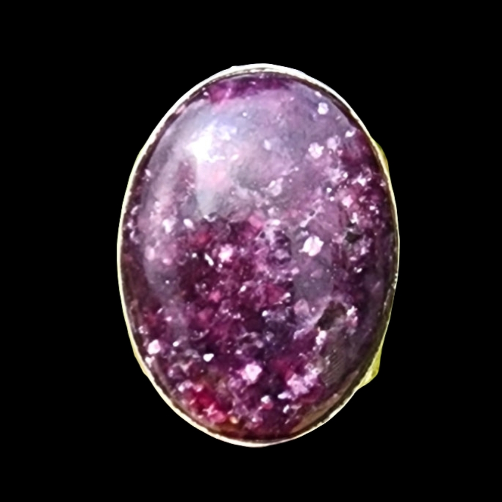 Jay King Sterling Silver Chunky Purple Lepidolite Ring Sz 7.5 Boho Cowgirl